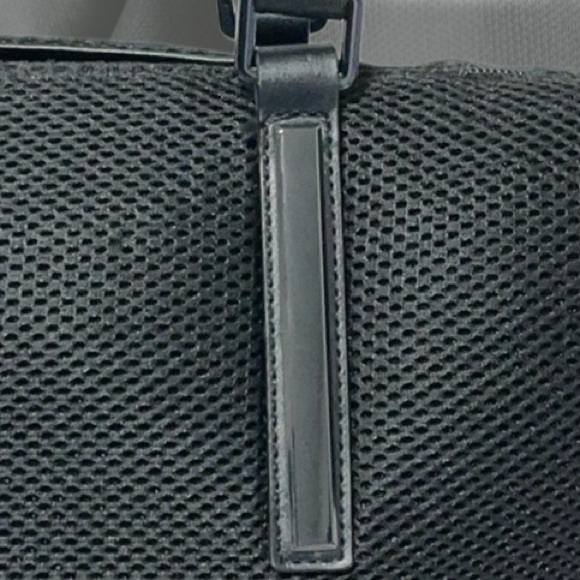 New MARLA WYNNE HSN Black Mesh Tote Shoulder Bag Leather Trim and Hidden Pockets - Picture 6 of 15